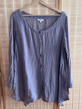 kleën 100% Linen Top in Mauve Size M